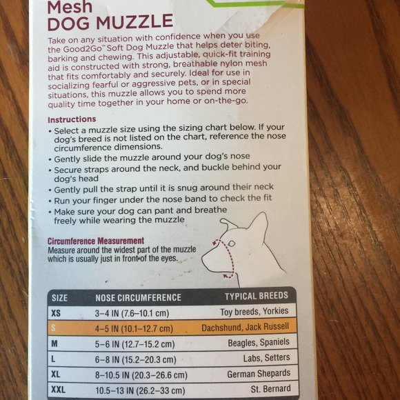 good2go dog muzzle